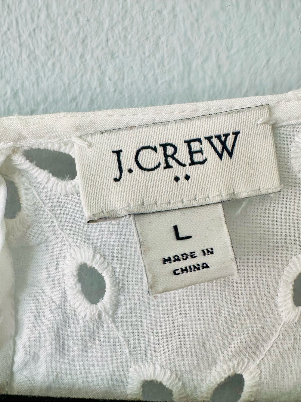 J. Crew White Eyelet Peasant Blouse - Picture 3 of 7